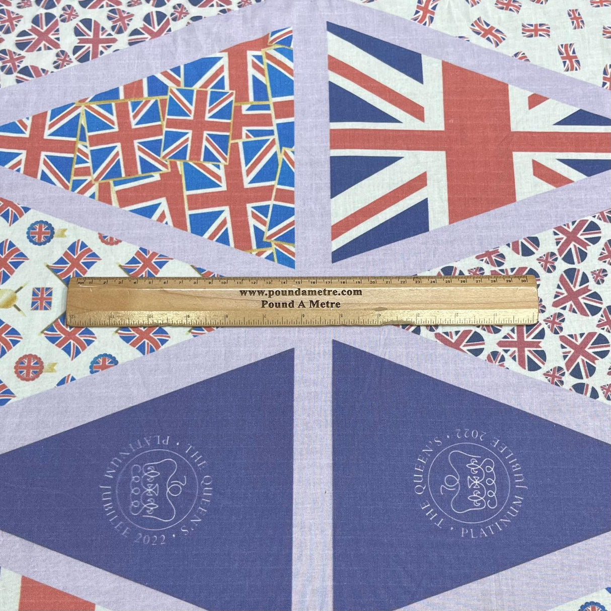 Pound A Metre 0.5 Metre Jubilee Cotton Panel – 22" Wide (Jubilee)
