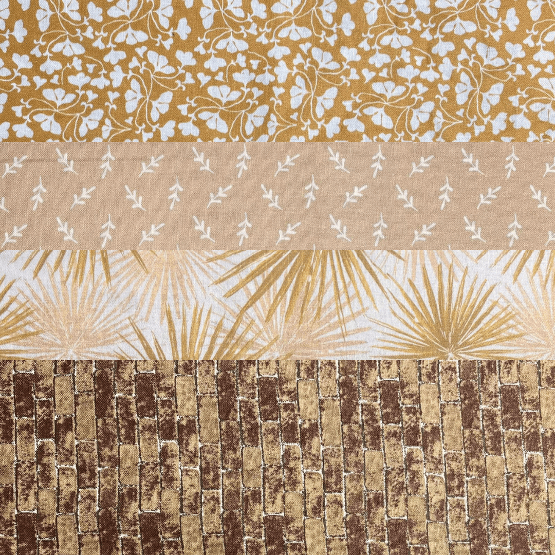 Pound A Metre 1 Metre Fat Quarter Bundle- 4 Pieces Per Bundle- (Beige)