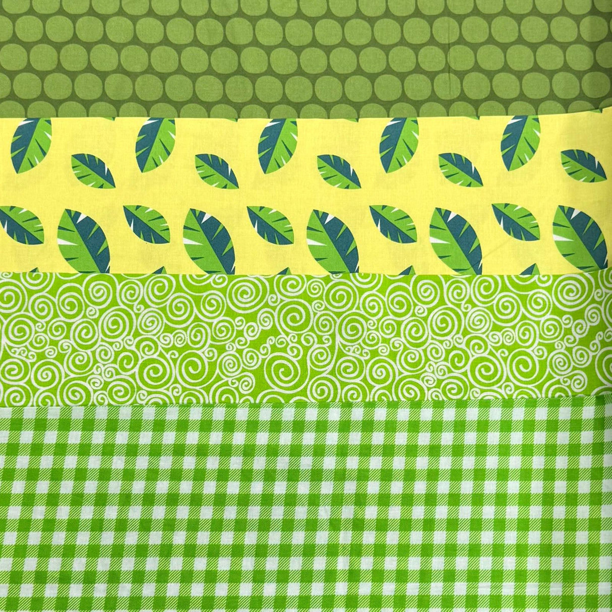 Pound A Metre 1 Metre Fat Quarter Bundle- 4 Pieces Per Bundle- (Green)