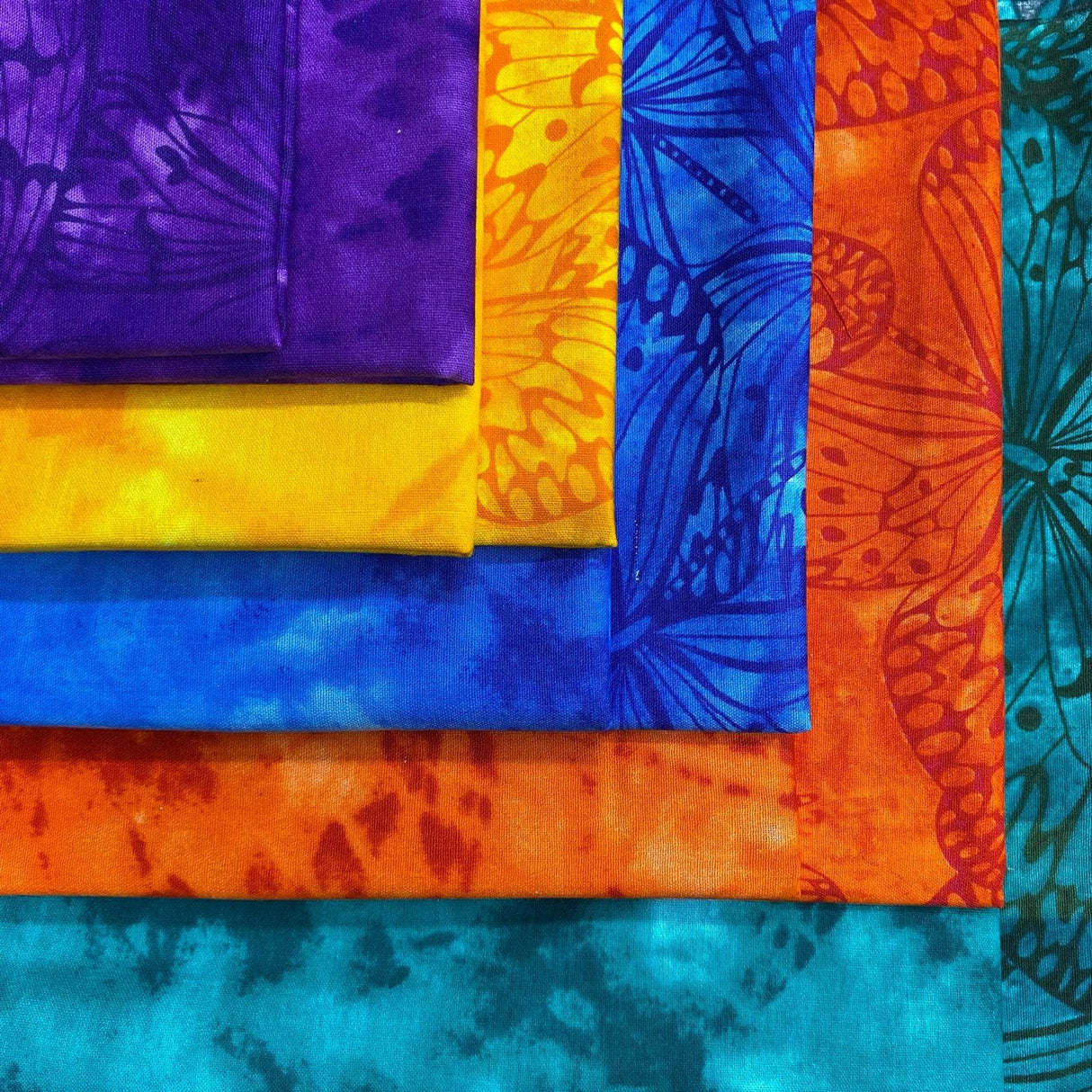 Pound A Metre 10 Metres 10 Metres 100% Digital Cotton Bundle- (Butterfly & Plain)