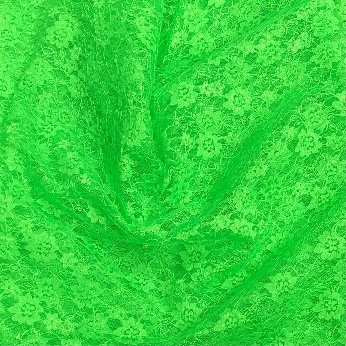 Pound A Metre 10 Metres, Floral Rachelle Lace - 45" Wide (Green)