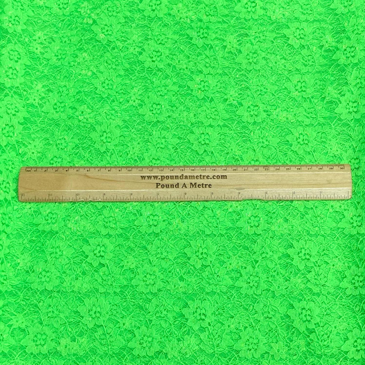 Pound A Metre 10 Metres, Floral Rachelle Lace - 45" Wide (Green)