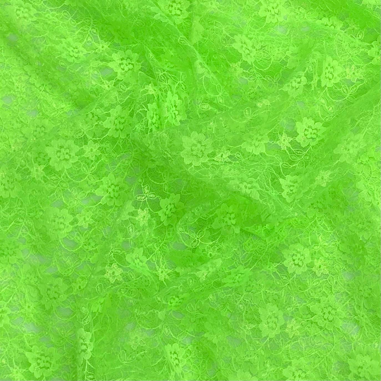 Pound A Metre 10 Metres, Floral Rachelle Lace - 45" Wide (Nylon Green)