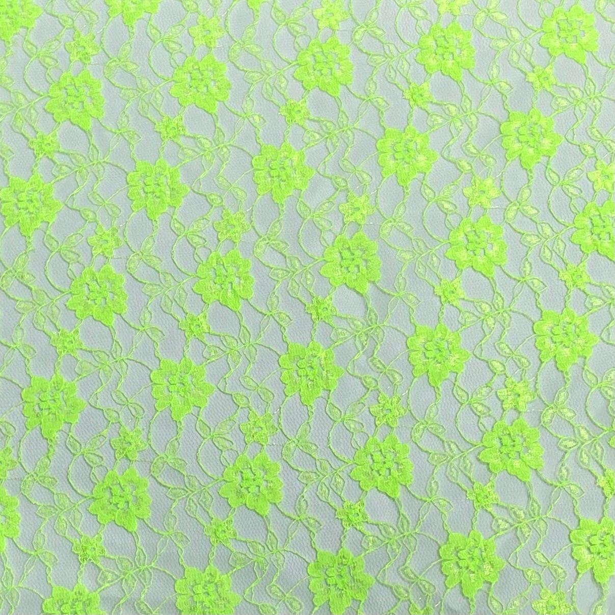Pound A Metre 10 Metres, Floral Rachelle Lace - 45" Wide (Nylon Green)