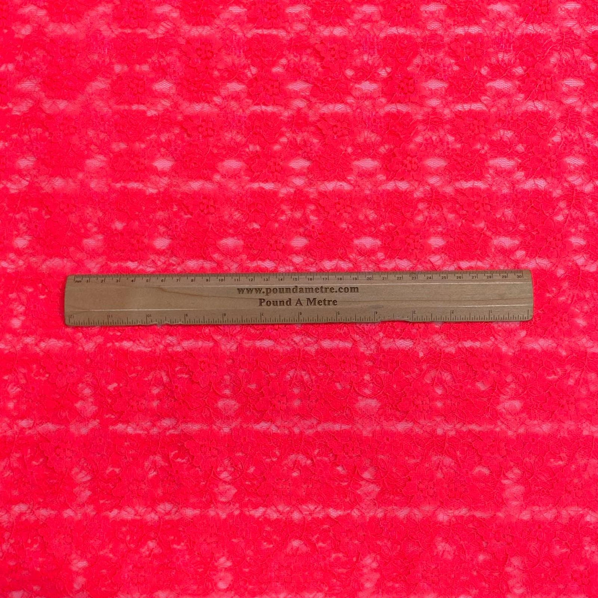 Pound A Metre 10 Metres, Floral Rachelle Lace - 45" Wide (Nylon Pink)