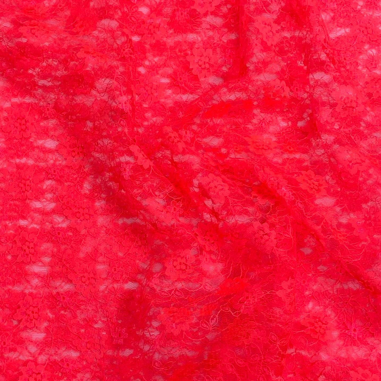 Pound A Metre 10 Metres, Floral Rachelle Lace - 45" Wide (Nylon Pink)