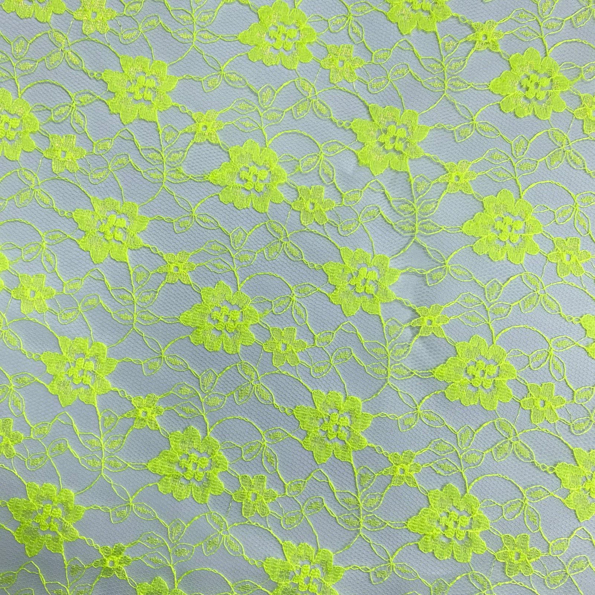 Pound A Metre 10 Metres, Floral Rachelle Lace - 45" Wide (Nylon Yellow)