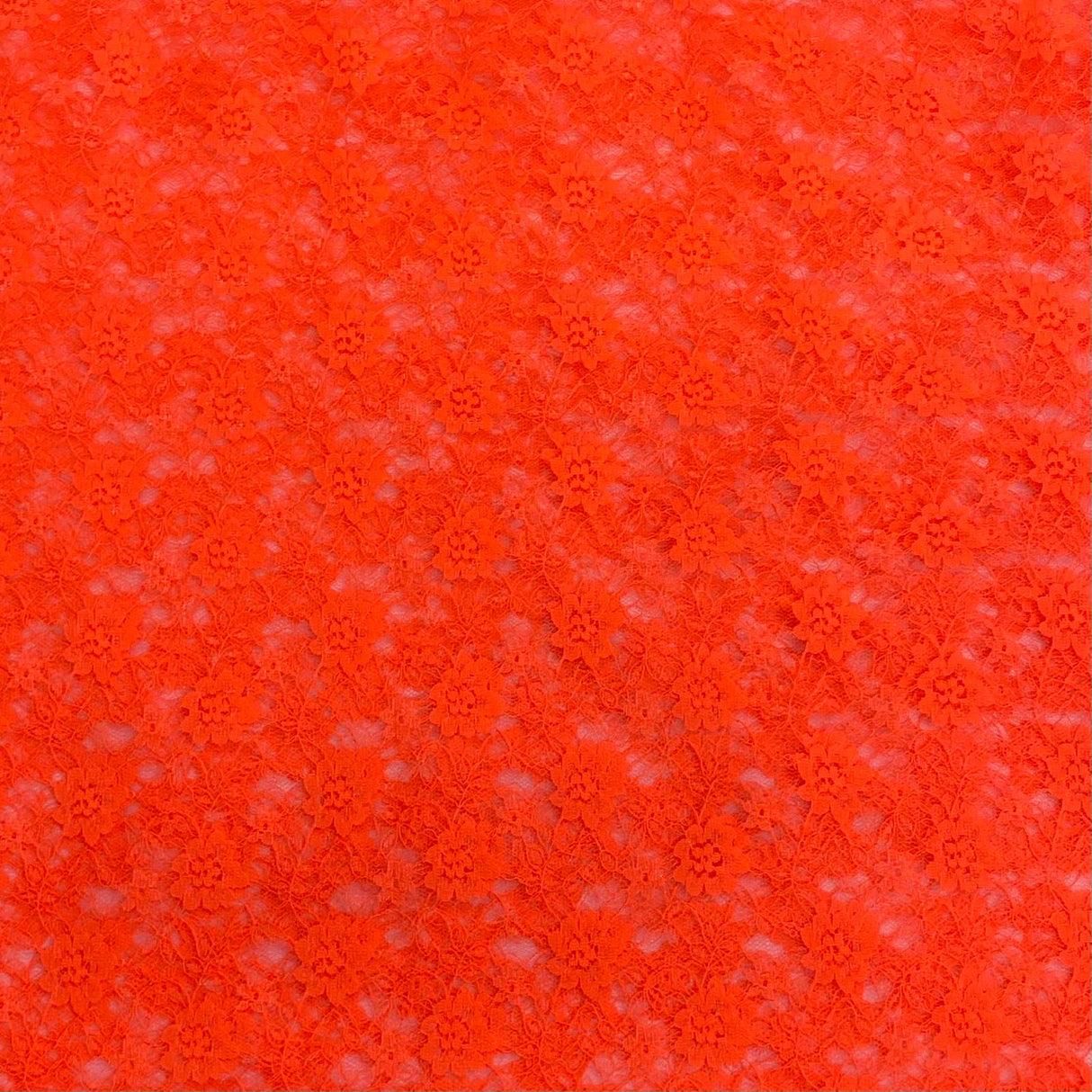 Pound A Metre 10 Metres, Floral Rachelle Lace - 45" Wide (Orange)