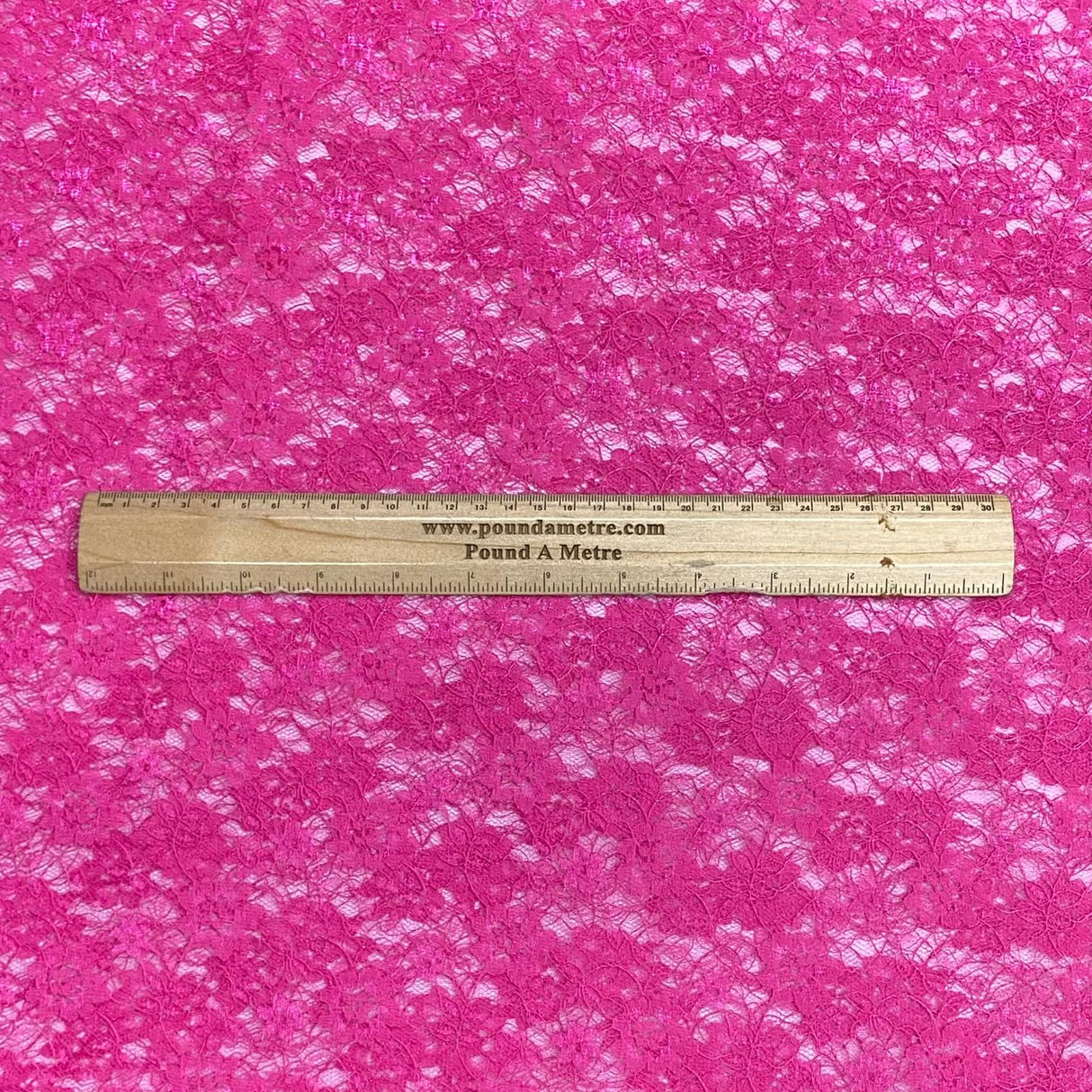 Pound A Metre 10 Metres, Floral Rachelle Lace - 45" Wide (Pink)