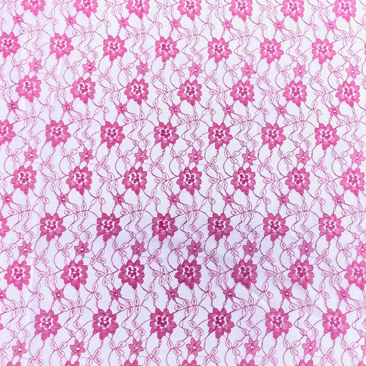 Pound A Metre 10 Metres, Floral Rachelle Lace - 45" Wide (Pink)