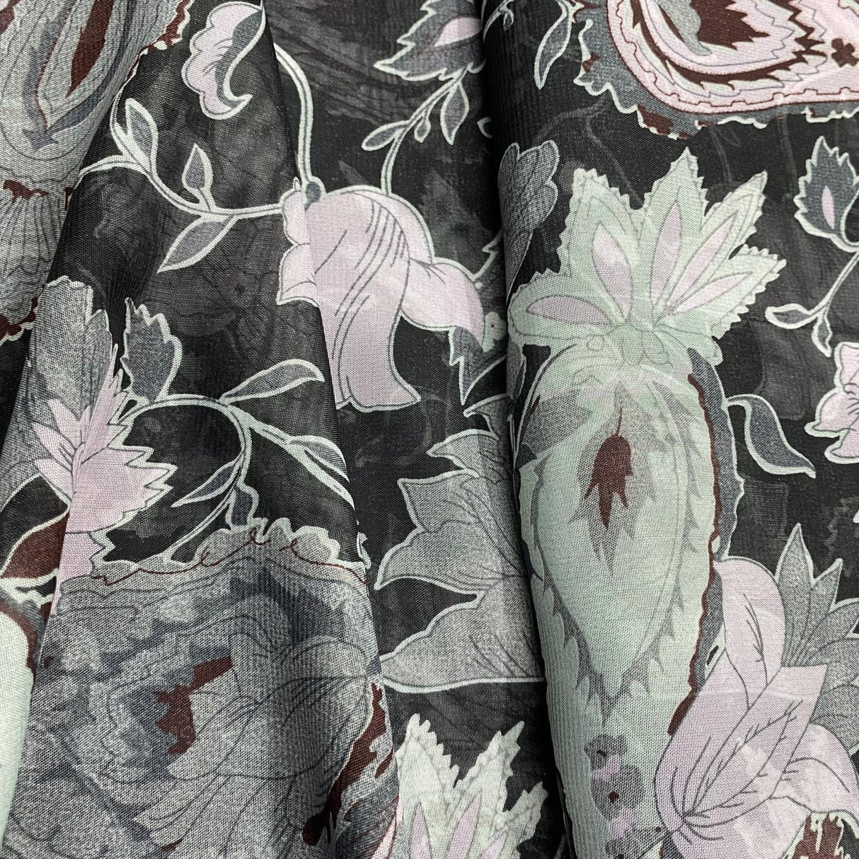 Pound A Metre 10 Metres Luxury Printed Chiffon- 55" Wide - (Garden)
