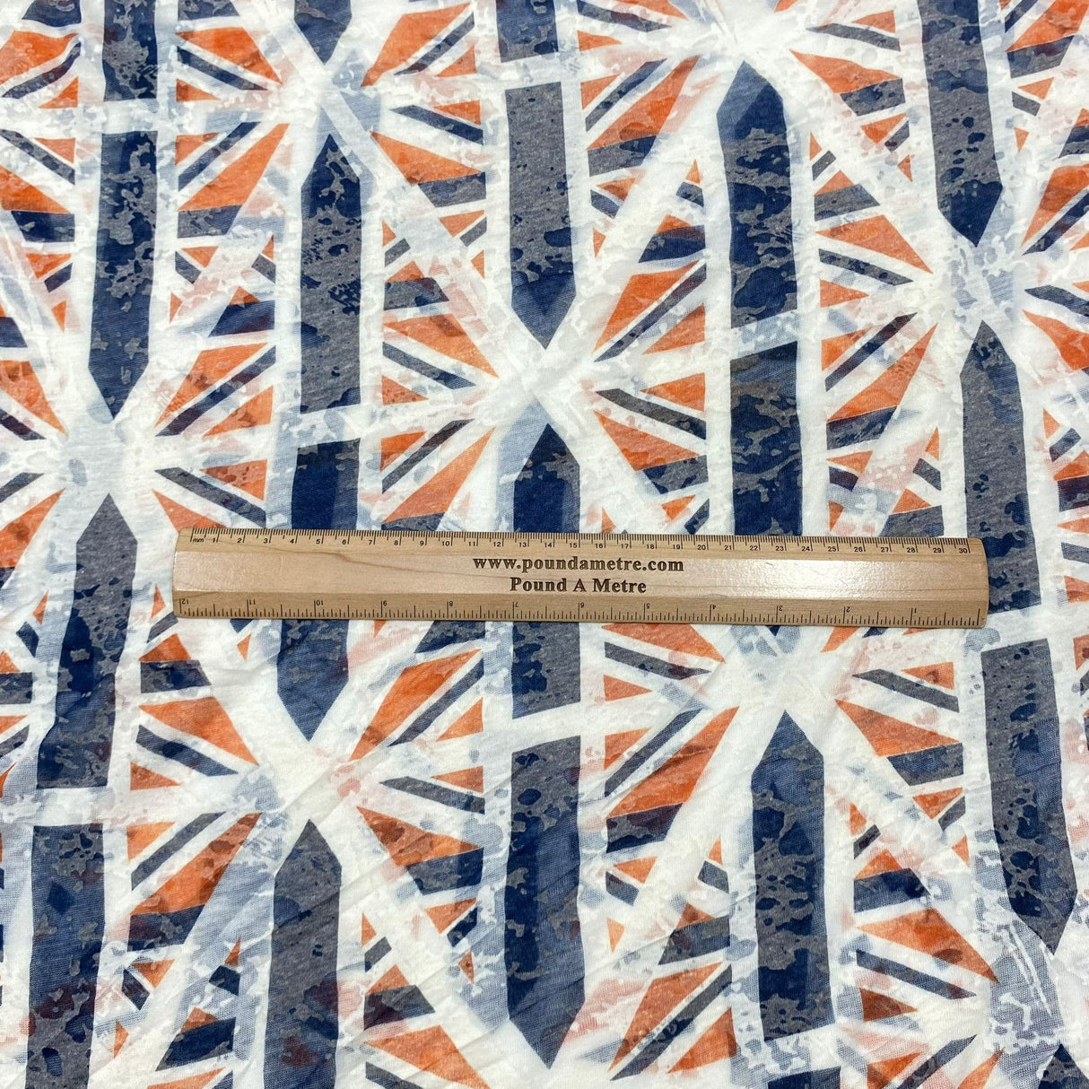 Pound A Metre 10 Metres 10 Metres Soft Printed Mesh Jersey - 55" Wide (Great Britain)