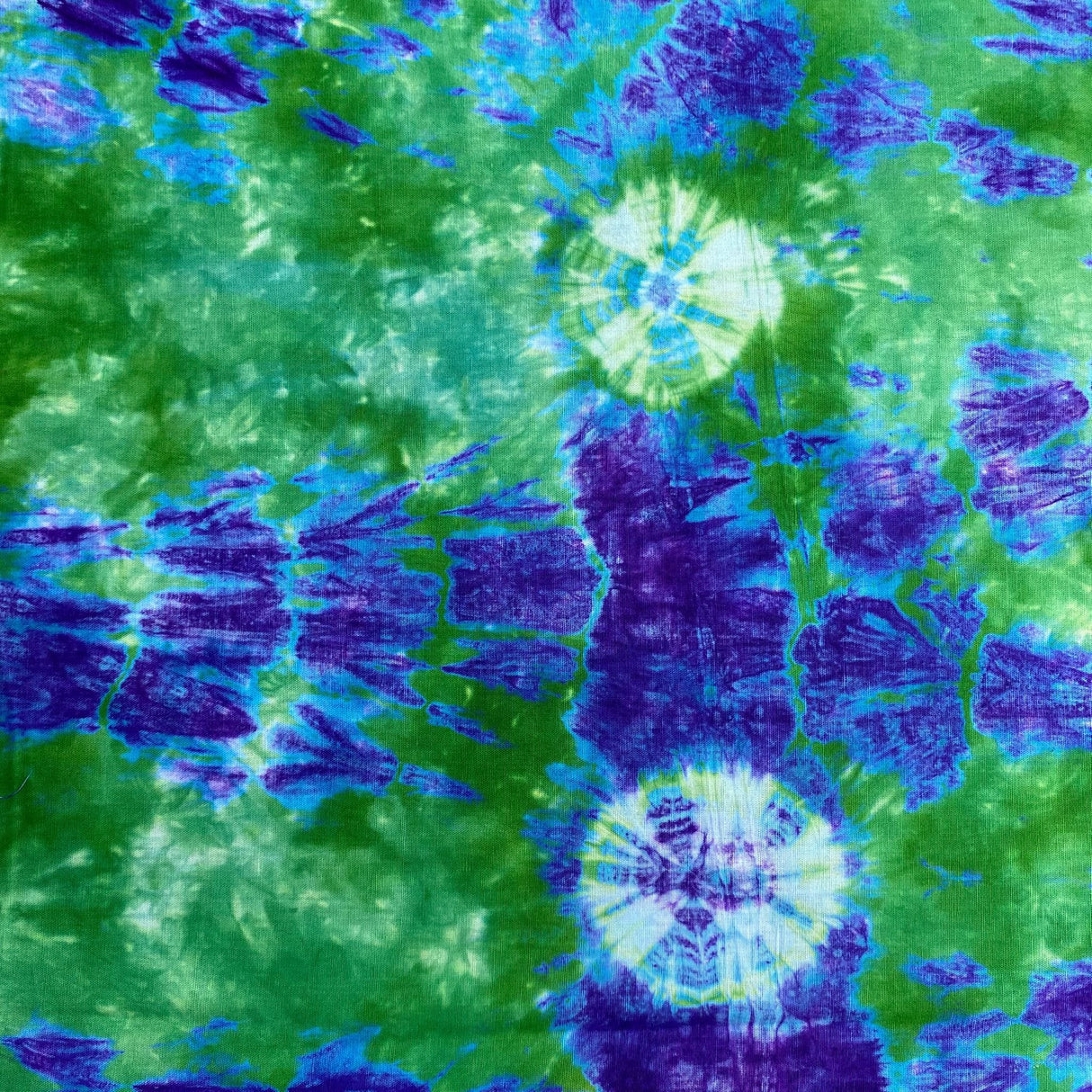 Pound A Metre 2.9 Metre Premium Tie Dye Cotton – 36” Wide - (Blue & Green)