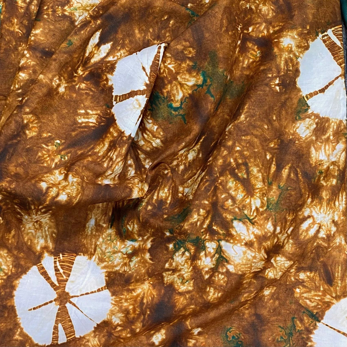 Pound A Metre 2.9 Metre Premium Tie Dye Cotton – 36” Wide - (Brown)