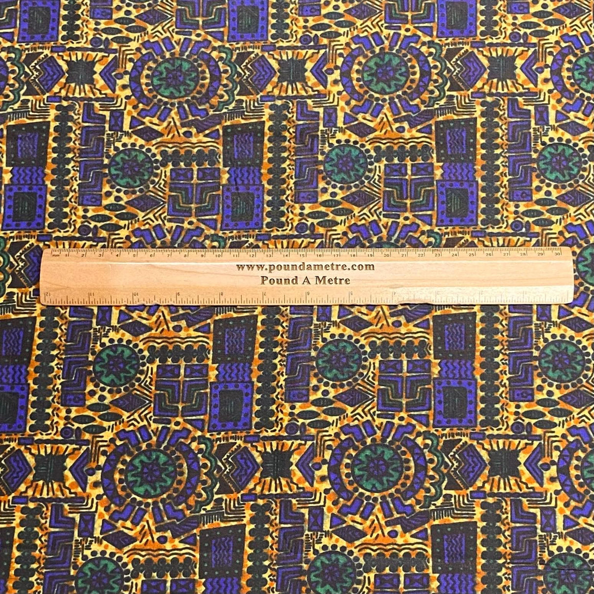 Pound A Metre 2.9 Metres Luxury Printed Cotton – 36" Wide- (Blue Egypt)