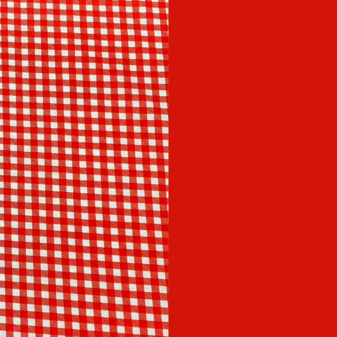 Pound A Metre 2 Metre Digitally Printed 100% Cotton Bundle- (Red Checks)