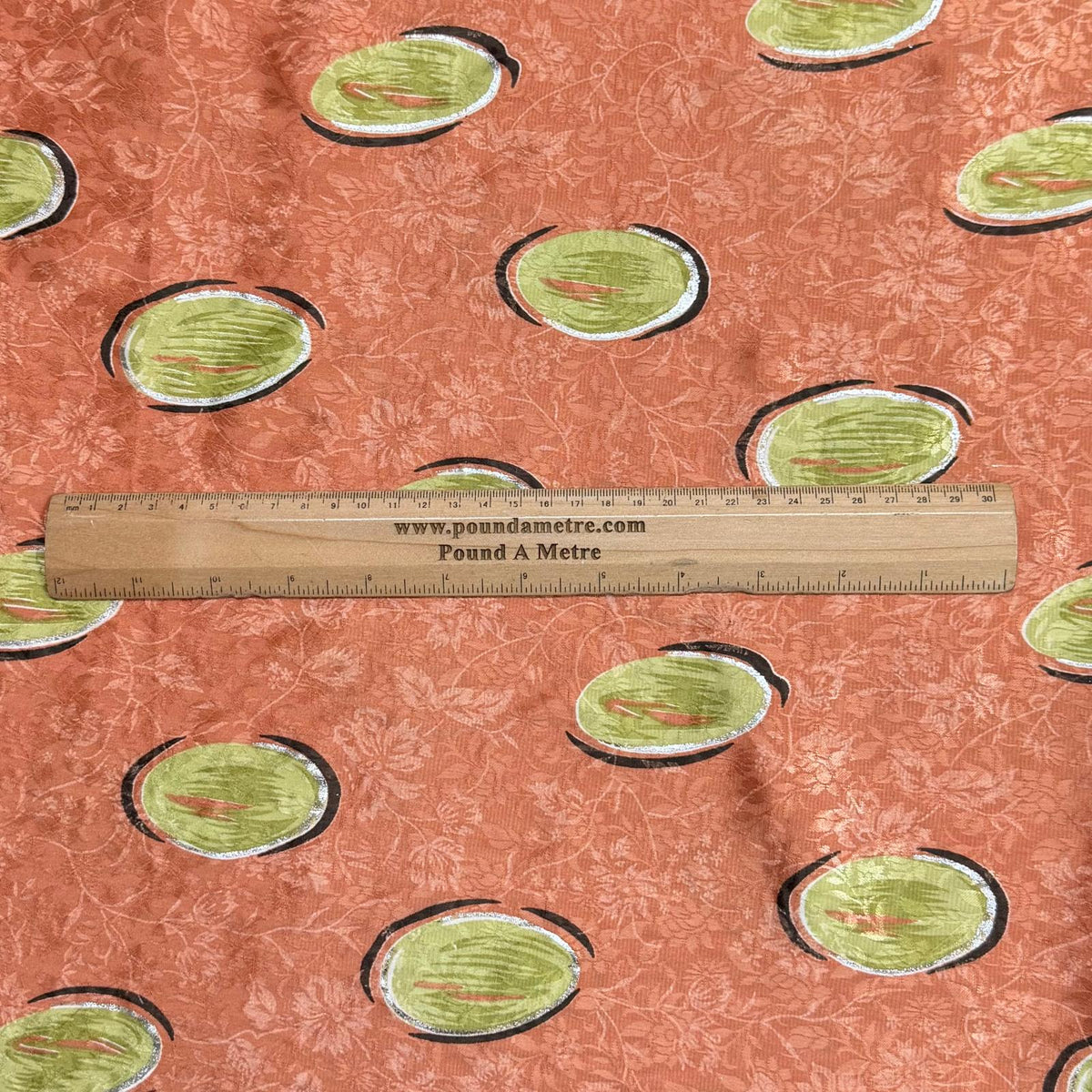 Pound A Metre 2 Metres Luxurious Printed Crepe - 45" Wide (Orange)