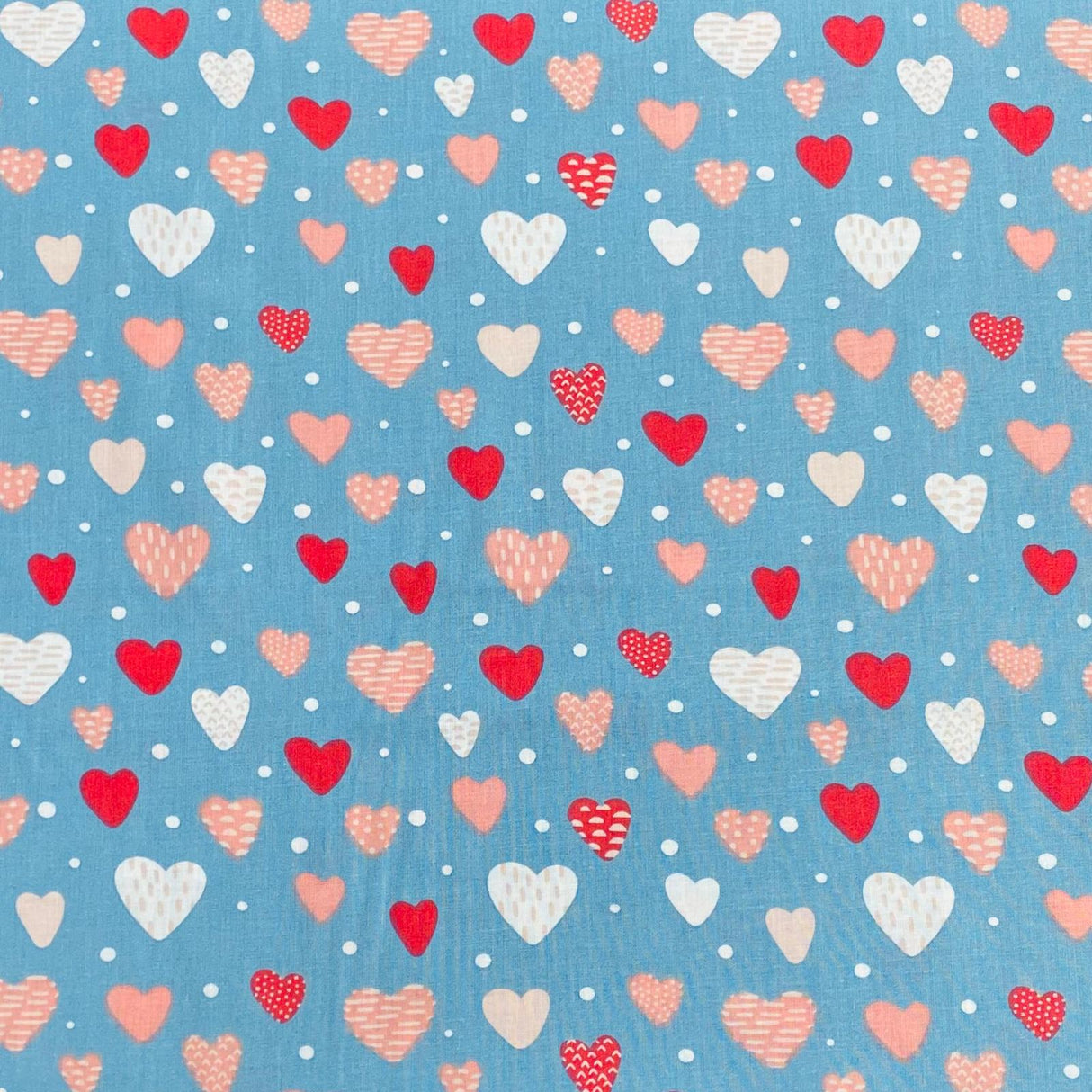 Pound A Metre 2 Piece Bundle Digitally Printed 100% Cotton- 45" Wide (Heart)