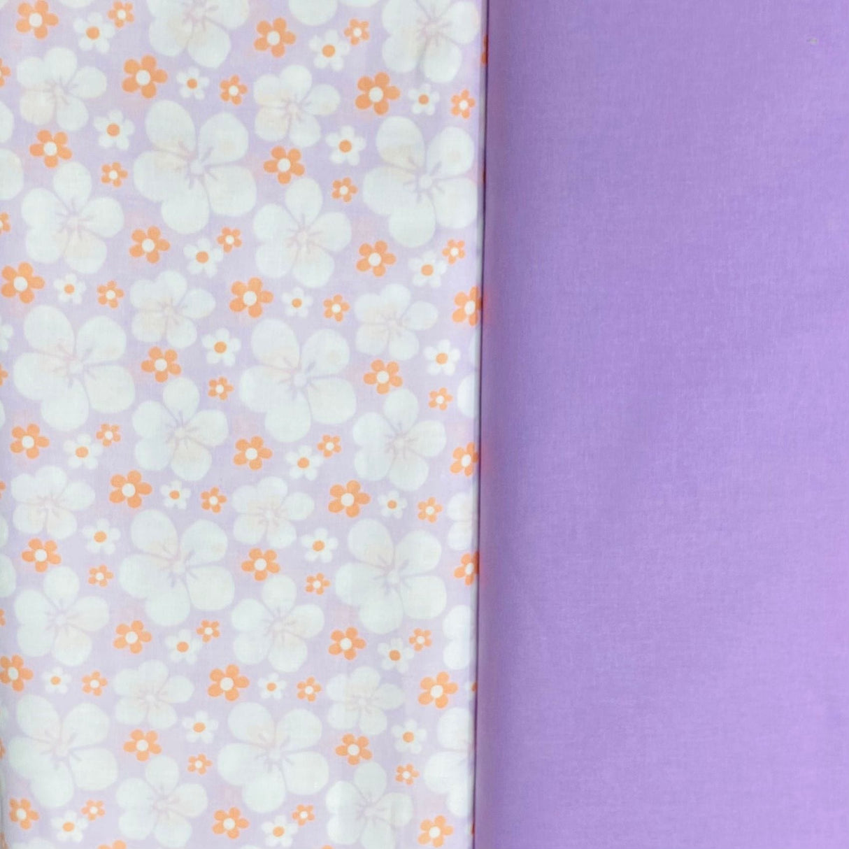 Pound A Metre 2 Piece Bundle Digitally Printed 100% Cotton- 45" Wide (Lilac)