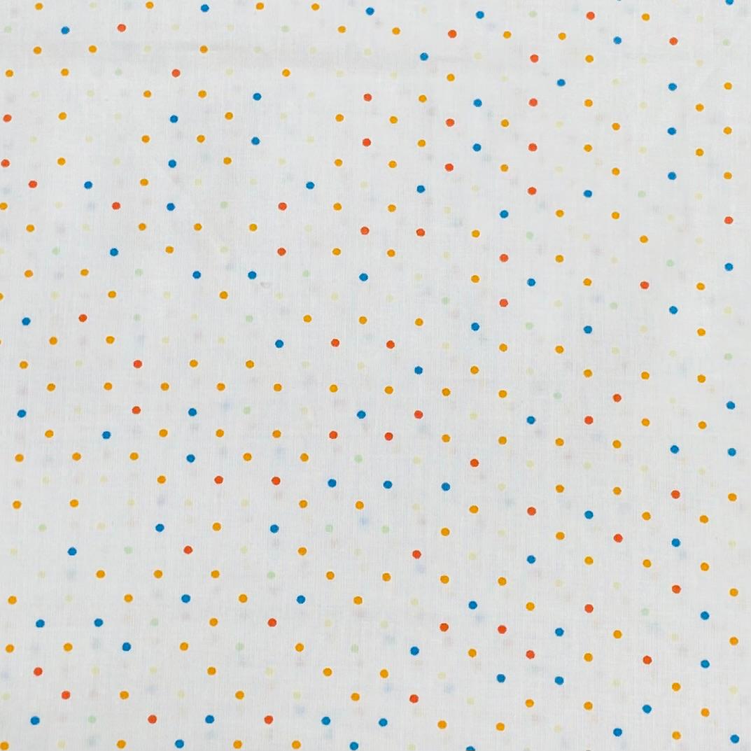 Pound A Metre 2 Piece Bundle Digitally Printed 100% Cotton- 45" Wide (Multicolour Polka)