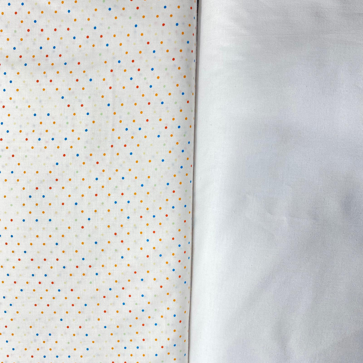 Pound A Metre 2 Piece Bundle Digitally Printed 100% Cotton- 45" Wide (Multicolour Polka)
