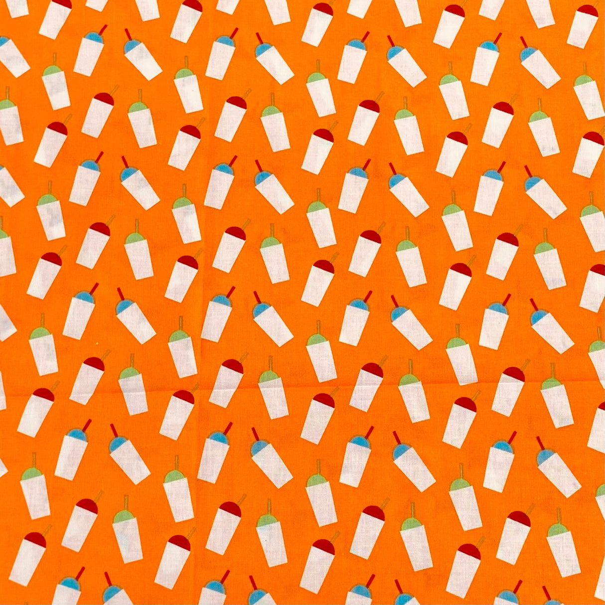 Pound A Metre 2 Piece Bundle Digitally Printed 100% Cotton- 45" Wide (Orange Bottle)