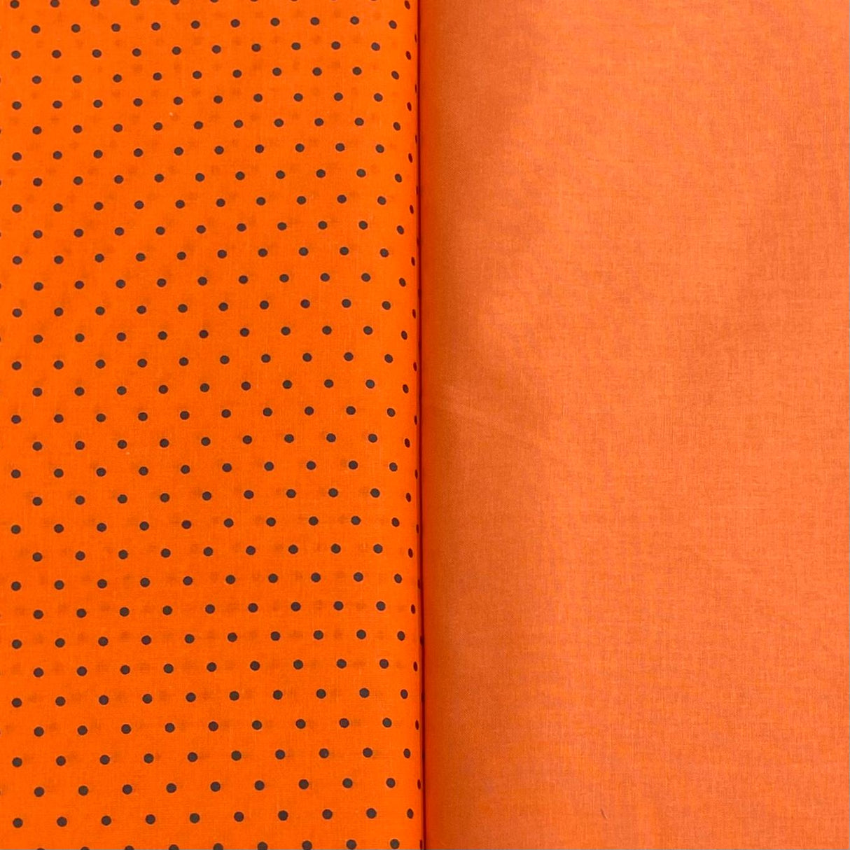 Pound A Metre 2 Piece Bundle Digitally Printed 100% Cotton- 45" Wide (Orange Polka)