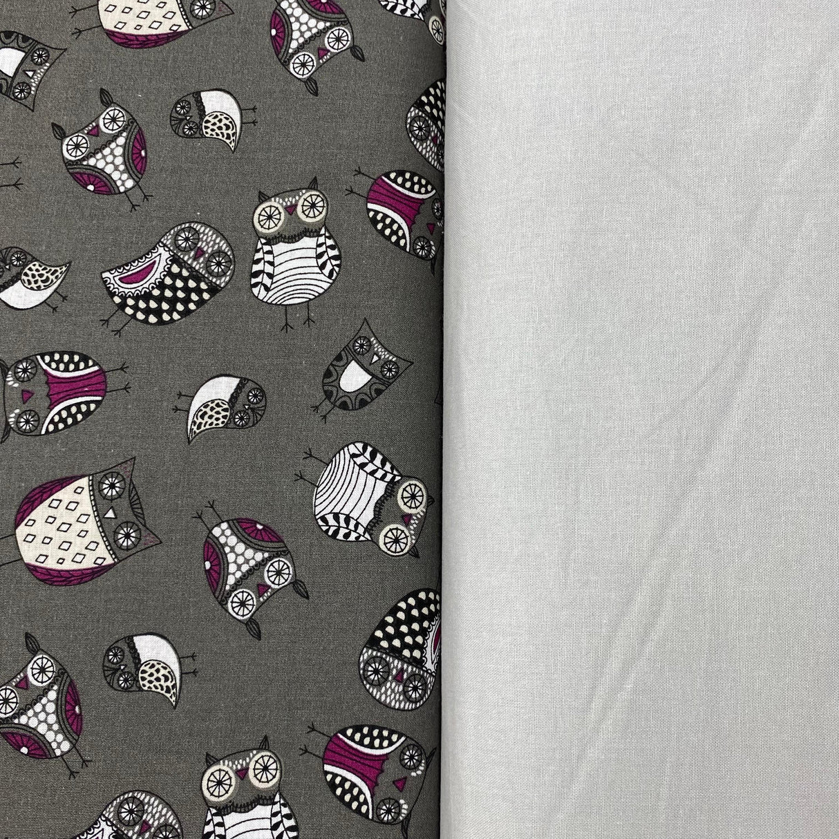 Pound A Metre 2 Piece Bundle Digitally Printed 100% Cotton- 45" Wide (Owl)