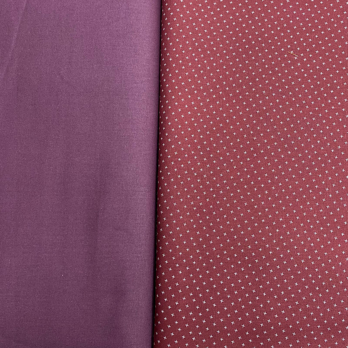 Pound A Metre 2 Piece Bundle Digitally Printed 100% Cotton- 45" Wide (Wine Stars)
