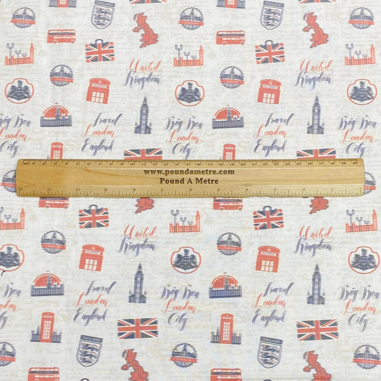 Pound A Metre Per Metre 3 Metre Beautiful Digitally Printed 100% Cotton- 45" Wide (Britian)