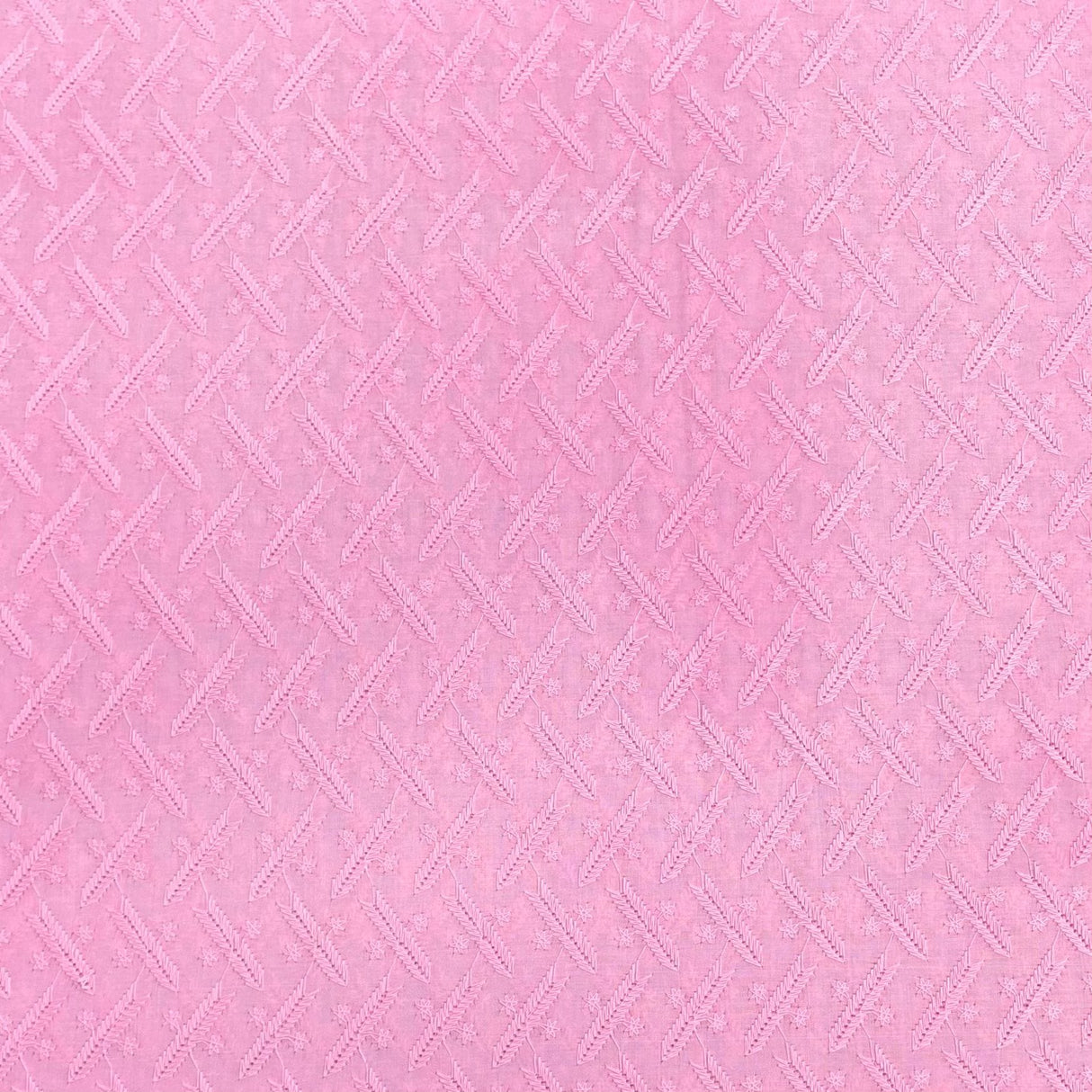 Pound A Metre 3 Metres 3 Metre Broderie Anglaise Floral Cotton - 45" Wide (Pink)