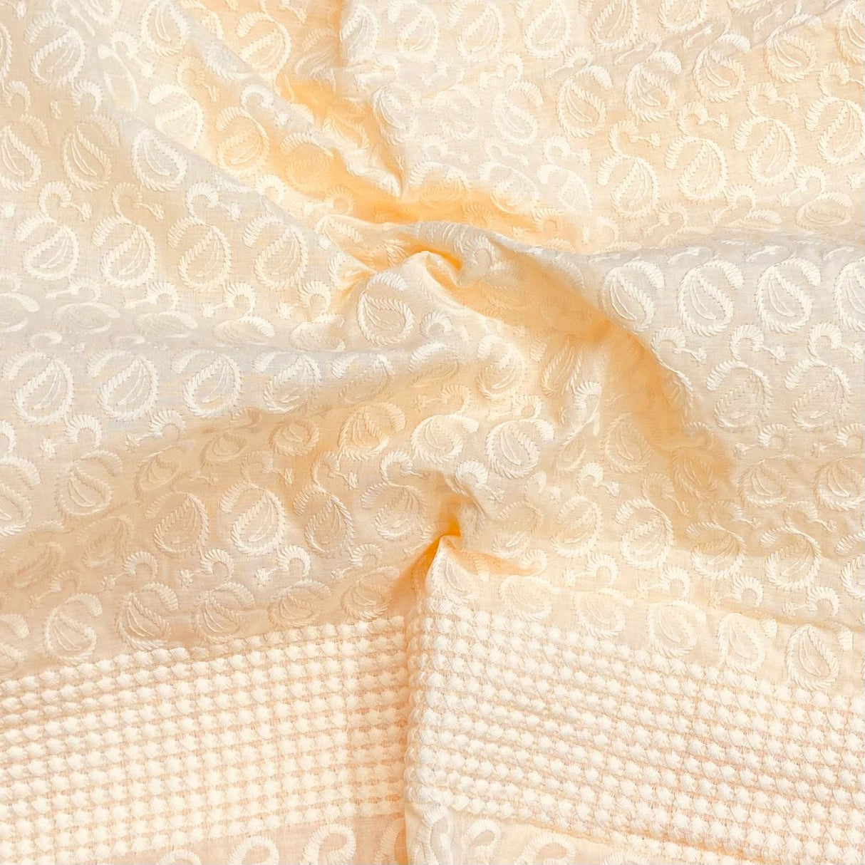 Pound A Metre 3 Metres 3 Metre Broderie Anglaise Floral Cotton - 45" Wide (Yellow)