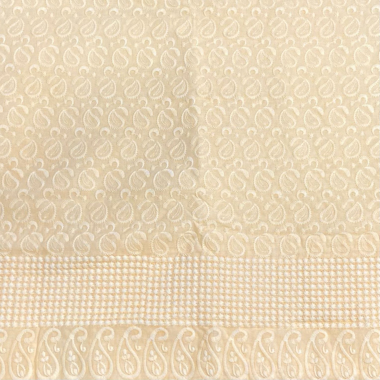 Pound A Metre 3 Metres 3 Metre Broderie Anglaise Floral Cotton - 45" Wide (Yellow)