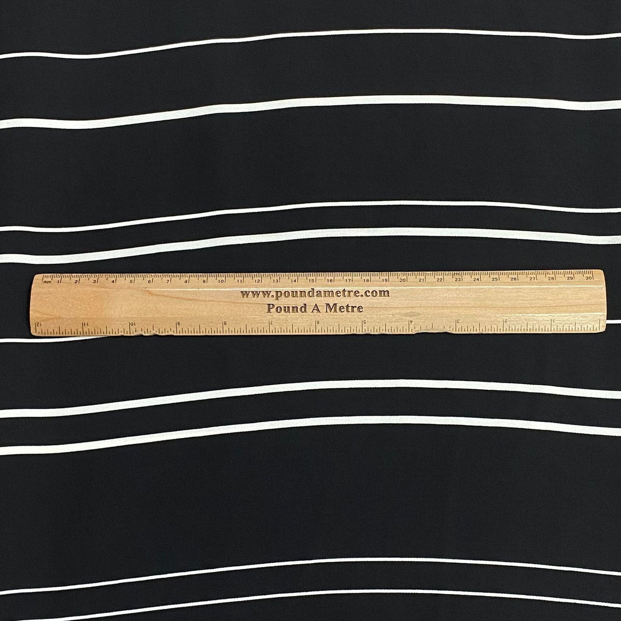 Pound A Metre 3 Metres 3 Metre Dressmaking Printed Crepe 55" wide (Black)