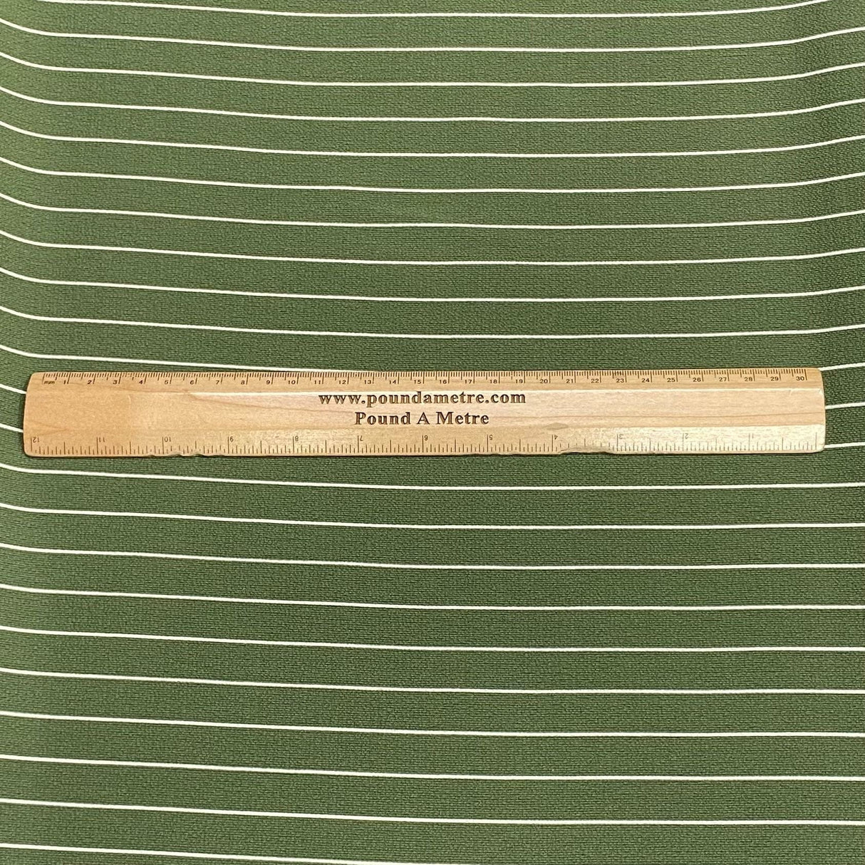 Pound A Metre 3 Metres 3 Metre Dressmaking Printed Crepe 55" wide (Khaki & White)