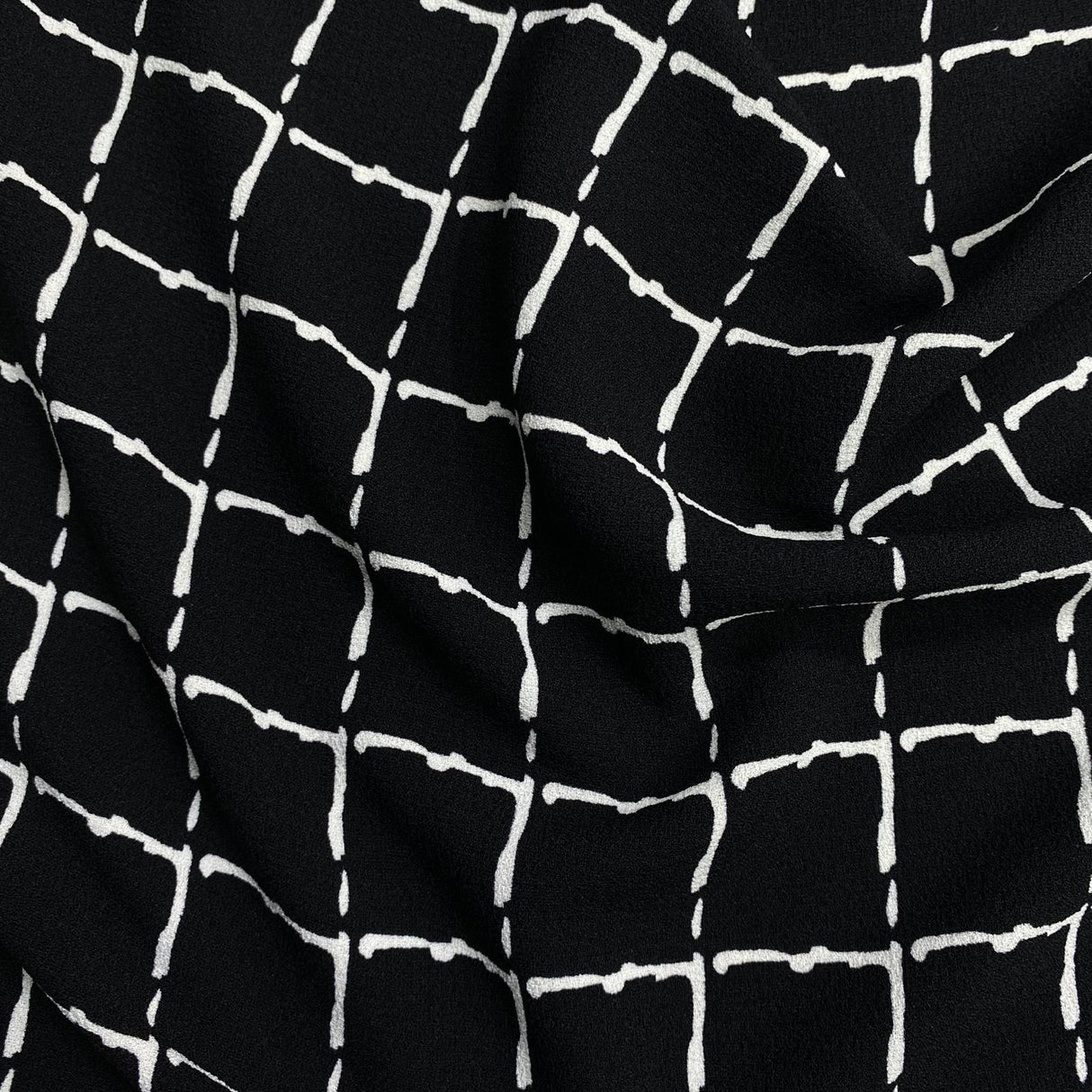 Pound A Metre 3 Metres 3 Metre Dressmaking Printed Crepe 55" wide (Square)