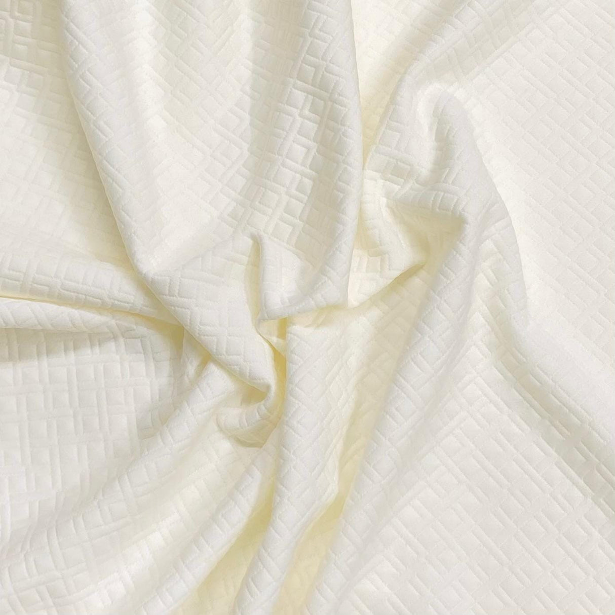 Pound A Metre 3 Metres 3 Metre Luxurious Jacquard Soft Viscose Jersey - 55" (White) (EOL)