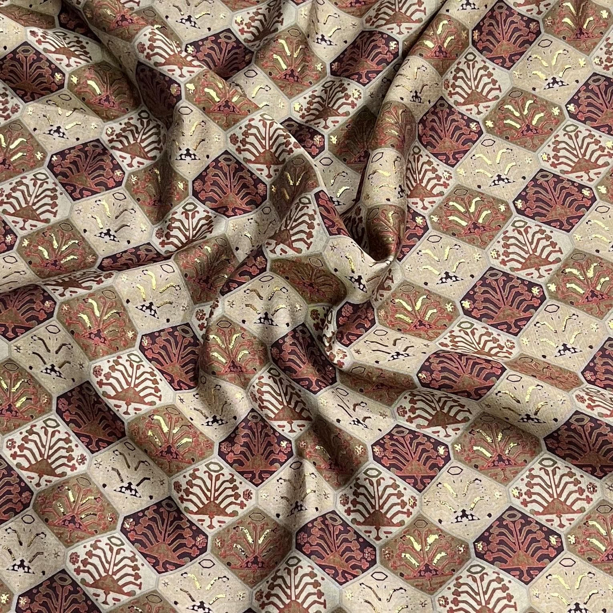 Pound A Metre 3 Metre Luxurious Pashmina Fabric - 36'' Wide (Mosaic)