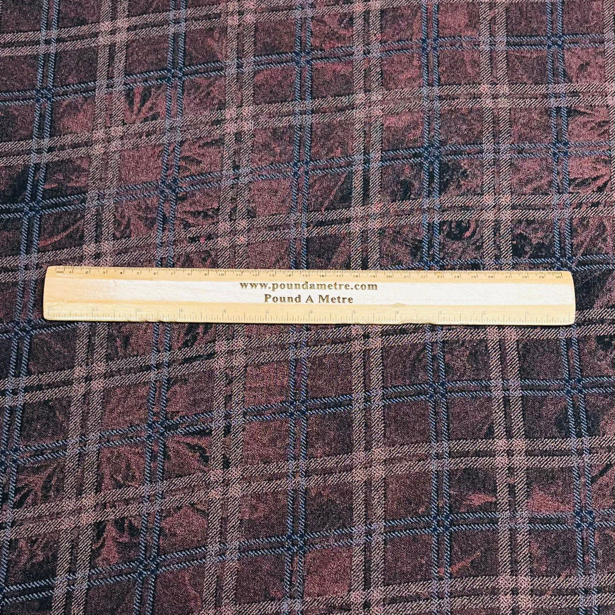 Pound A Metre 3 Metre Luxurious Pashmina Fabric - 36'' Wide (Plaid)