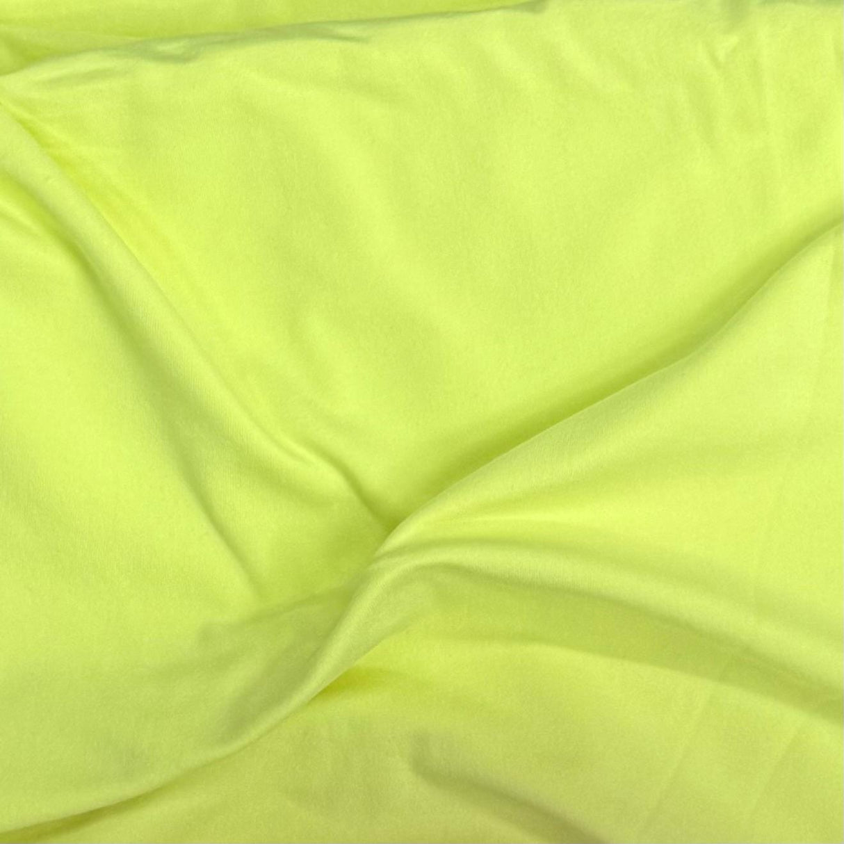 Pound A Metre 3 Metre Luxurious Plain Cotton Feel Jersey - 55"- (Lime)