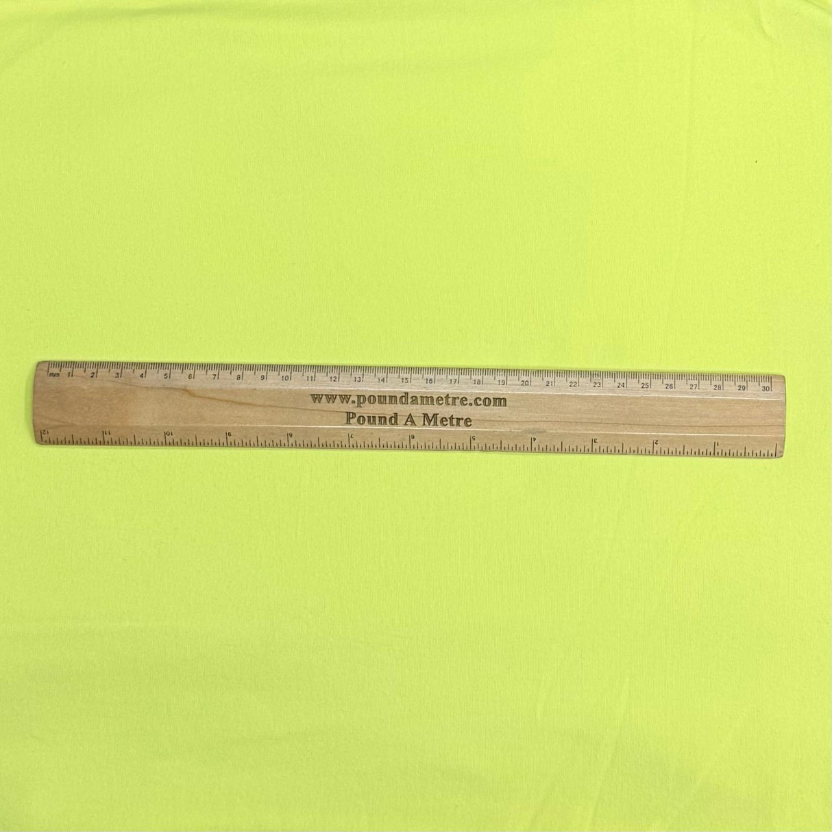 Pound A Metre 3 Metre Luxurious Plain Cotton Feel Jersey - 55"- (Lime)