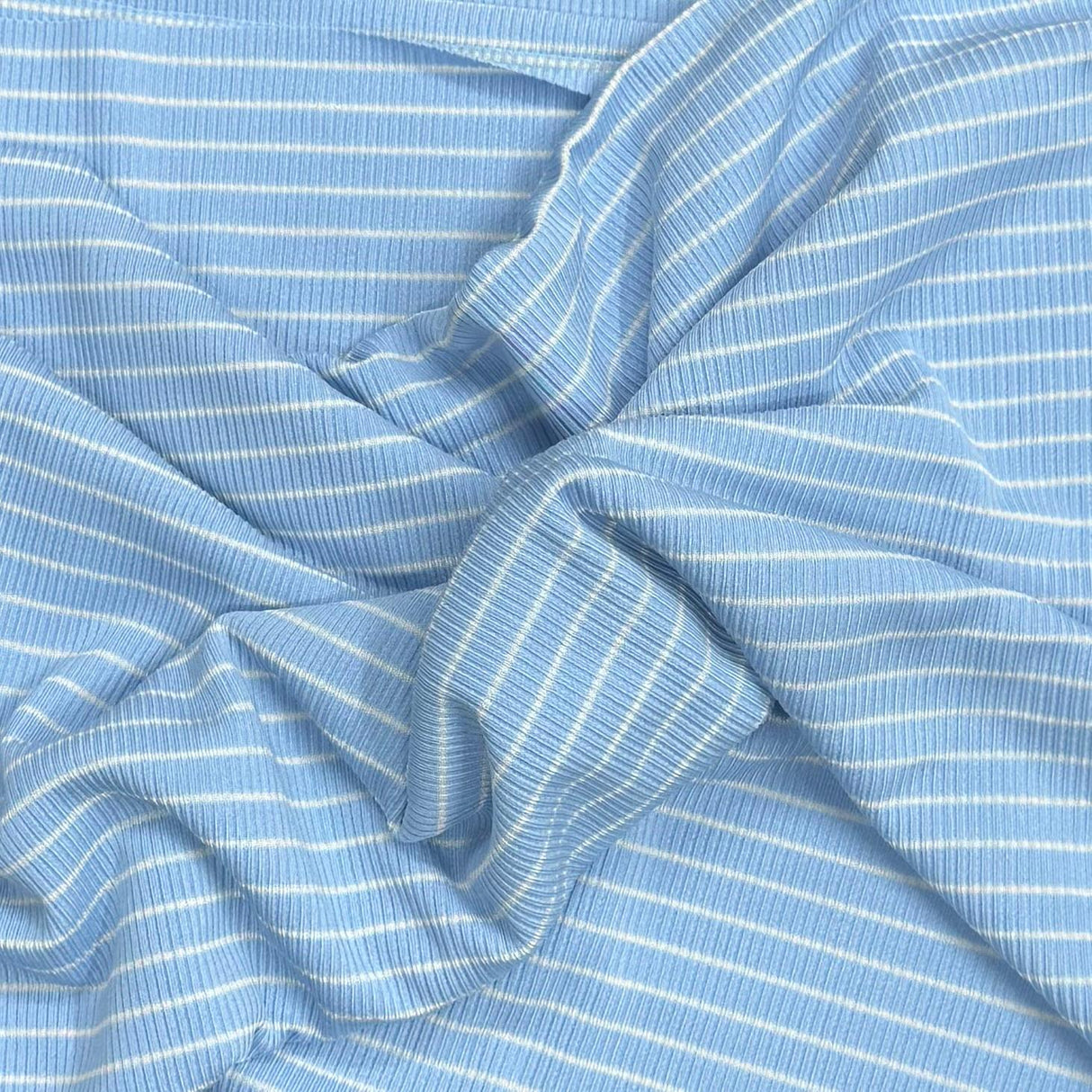 Pound A Metre 3 Metres 3 Metre Luxurious Soft Cord Jersey - 55" (Sky & White)