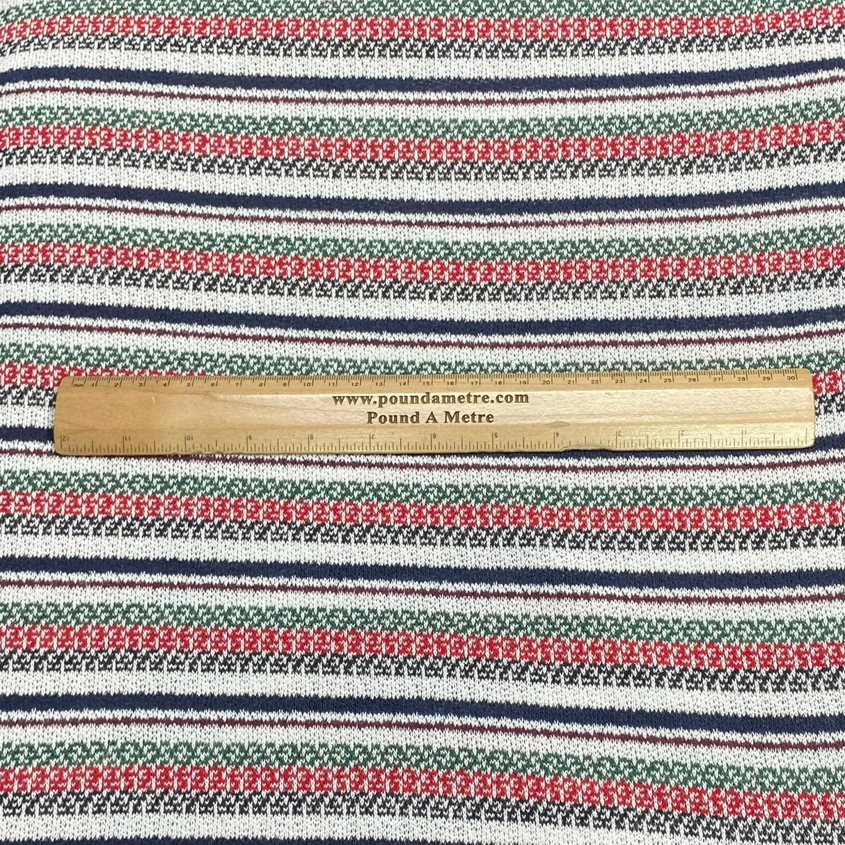 Pound A Metre 3 Metres 3 Metre Luxurious Soft Printed Ribbed Jersey - 55"- (Multi)