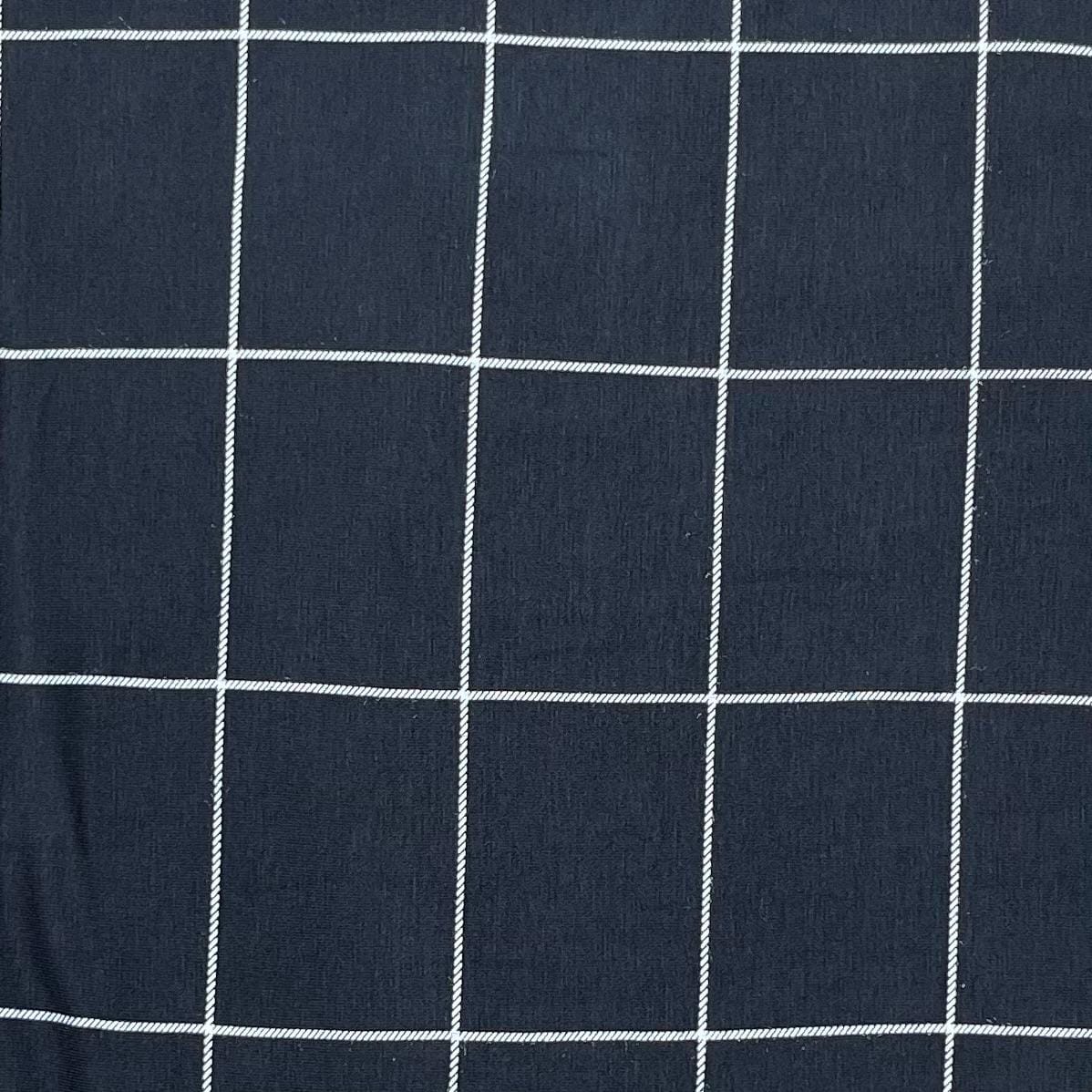Pound A Metre 3 Metre Luxurious Soft Printed Viscose Jersey - 55"- (Black Squares)