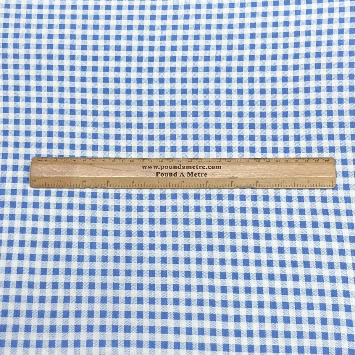 Pound A Metre 3 Metre Luxurious Soft Printed Viscose Jersey - 55"- (Blue Checks)