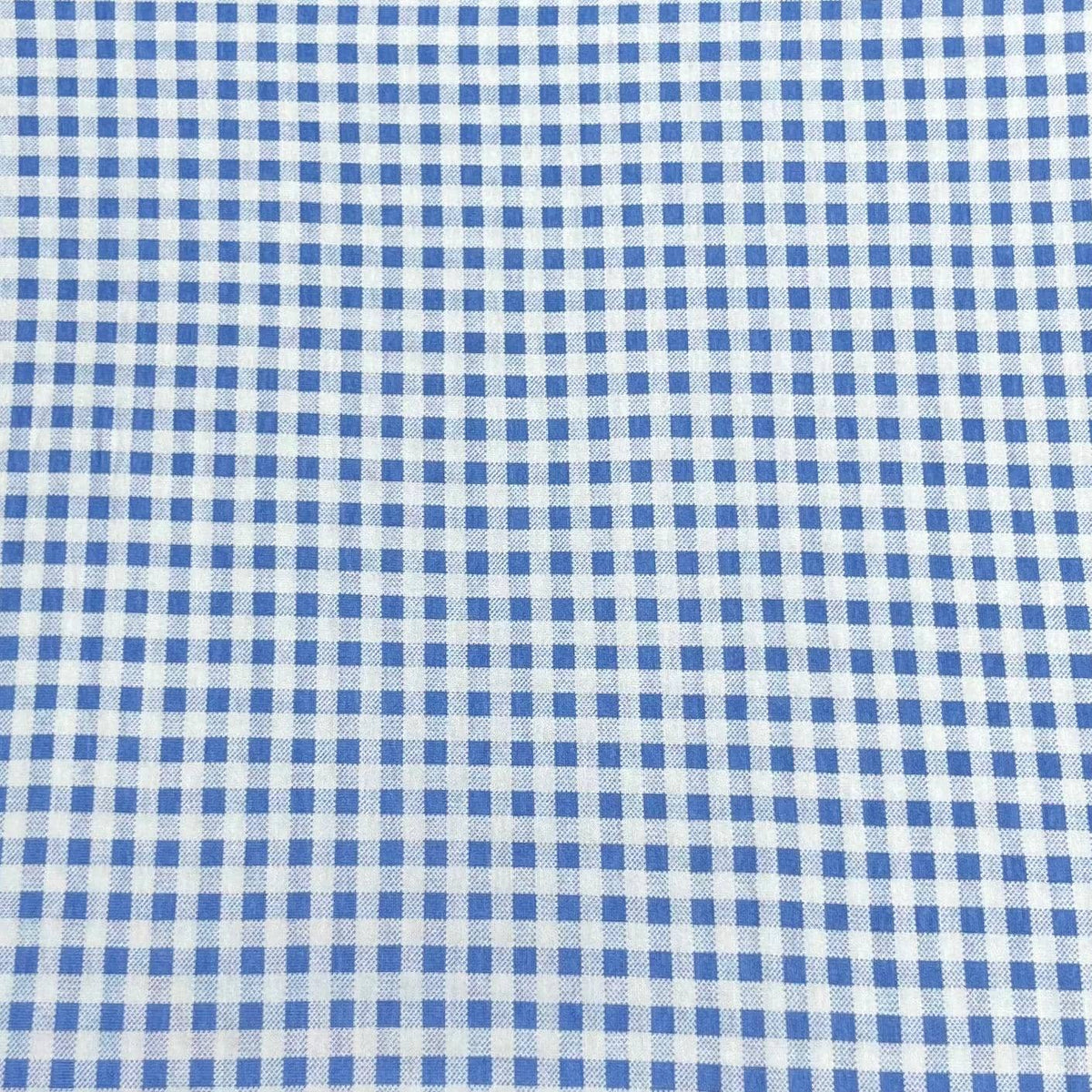 Pound A Metre 3 Metre Luxurious Soft Printed Viscose Jersey - 55"- (Blue Checks)