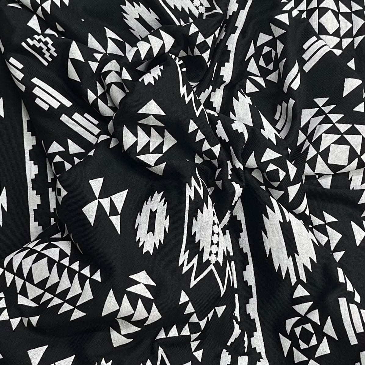 Pound A Metre 3 Metre Luxurious Soft Printed Viscose Jersey - 55"- (Design)