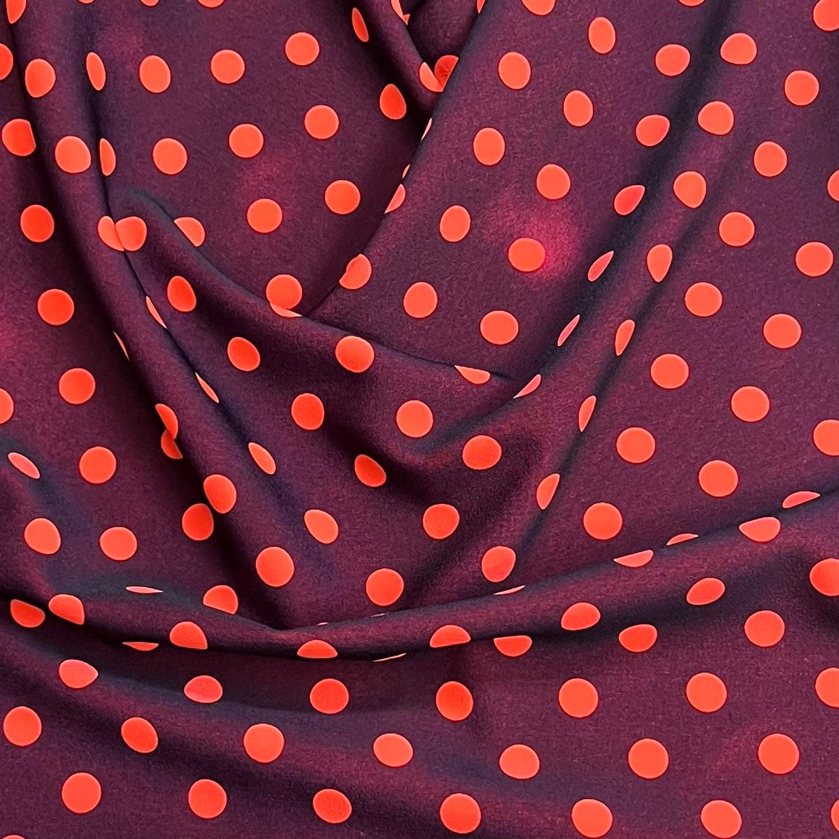 Pound A Metre 3 Metre Luxurious Soft Printed Viscose Jersey - 55"- (Polka)