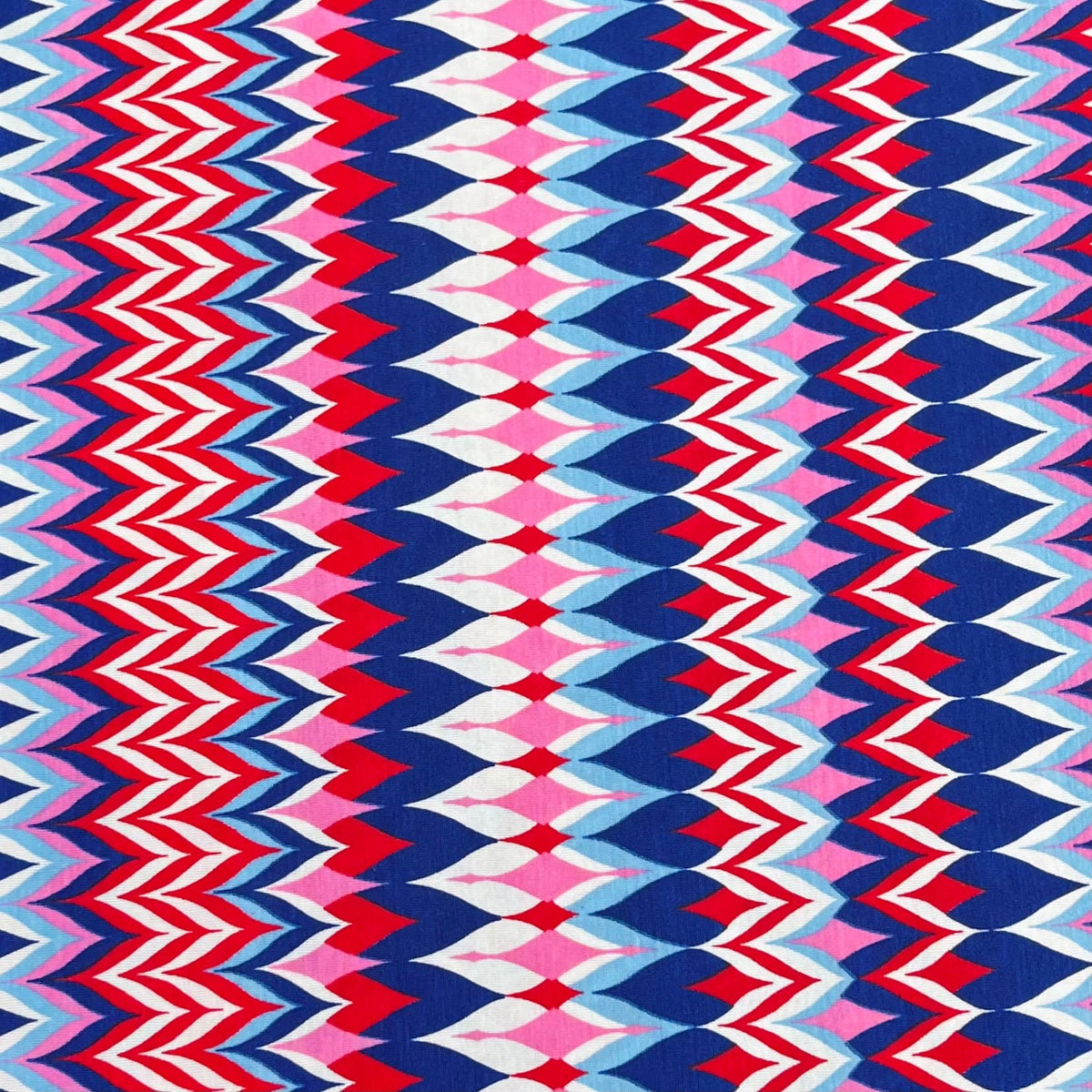 Pound A Metre 3 Metre Luxurious Soft Printed Viscose Jersey - 55"- (Zigzag)