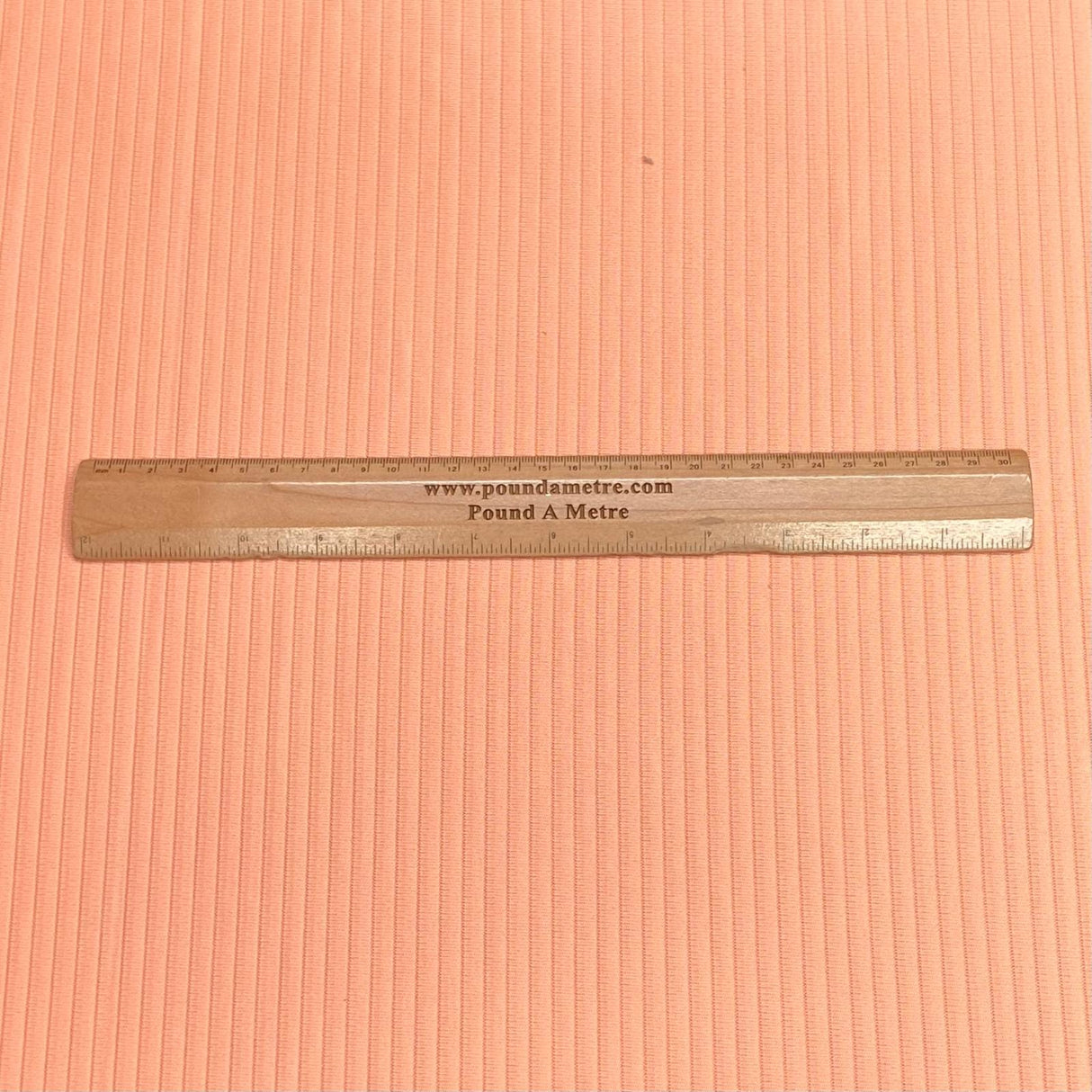 Pound A Metre 3 Metres 3 Metre Luxurious Soft Ribbed Jersey - 55"- (Peach)